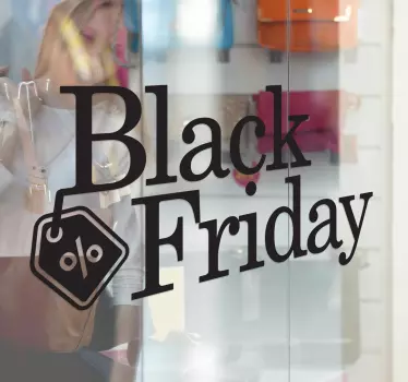 Black Friday sticker etalage promo - TenStickers
