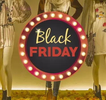 Black friday sticker etalage rond - TenStickers
