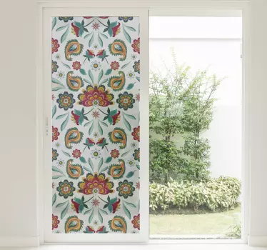 Raamsticker bloemen carnaval - TenStickers