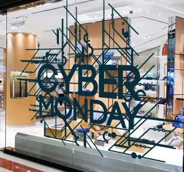 Raamsticker etalage cyber monday - TenStickers