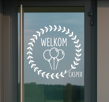 Raamsticker feestelijke entree decoratie - TenStickers