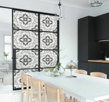 Raamsticker geometrisch illusie vierkant patroon - TenStickers