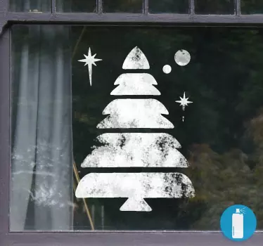 Raamsticker Kerstboom Kerstmis - TenStickers