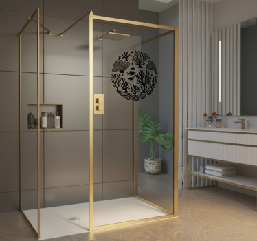 Raamsticker modern koraaldecor - TenStickers