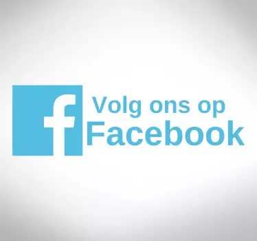 Raamsticker volg ons op Facebook - TenStickers