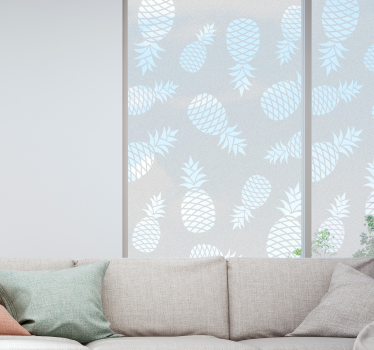 Badkamer sticker ananas patroon - TenStickers