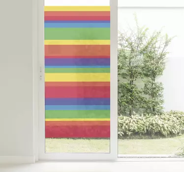 Stickers raam met gekleurde strepen - TenStickers