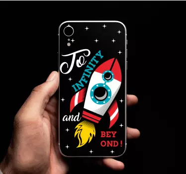 Iphone sticker raket naar de oneindigheid - TenStickers