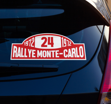 Rallynummer monte-carlo autosticker - TenStickers