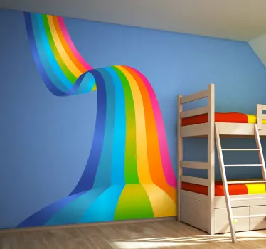 Regenboog Golf Muursticker - TenStickers