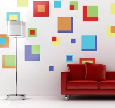 Regenboog Kubus Stickers - TenStickers
