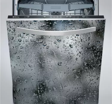 Regendruppels vaatwasser zelfklevende sticker - TenStickers