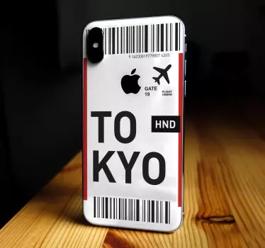 Reis naar tokio iPhone sticker - TenStickers