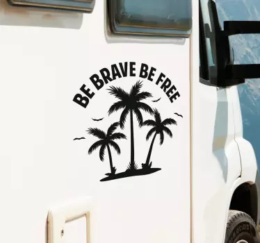 Camper sticker palmbomen - TenStickers