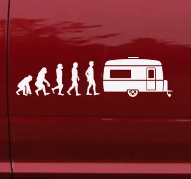 Camper sticker reizen evolutie - TenStickers