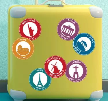 Stickers reizen populaire bestemmingen - TenStickers