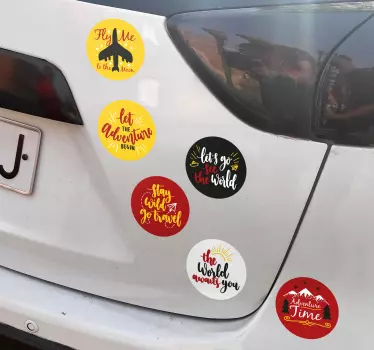 Autosticker set reizigers - TenStickers