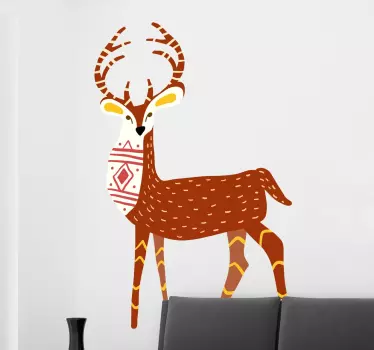 Rendier kerstmis sticker - TenStickers