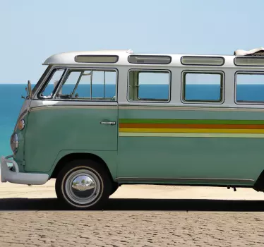 Camper sticker retro strepen - TenStickers