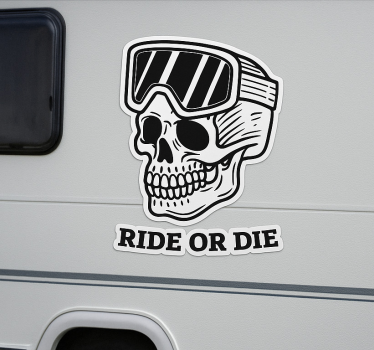 Rijden of sterven caravan sticker - TenStickers