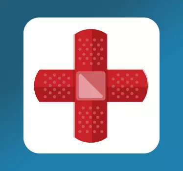 Rode pleister sticker - TenStickers