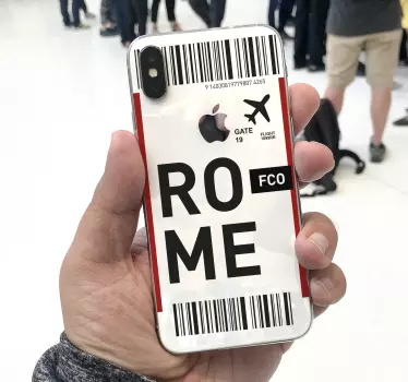 Rome reisticket iPhone sticker - TenStickers
