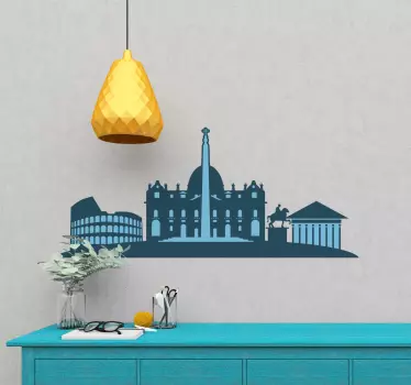 Romeins monument silhouet sticker landen en steden - TenStickers