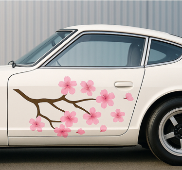 Autosticker roze kersenbloesem - TenStickers