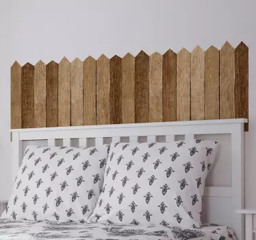 Rustiek hekpatroon sticker bed hoofdeinde - TenStickers