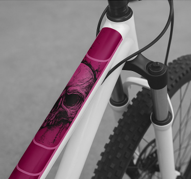Schets grunge schedel fiets sticker - TenStickers