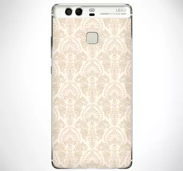 Sierlijk damastmotief huawei sticker - TenStickers