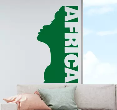 Silhouette sticker Afrikaanse vrouw - TenStickers