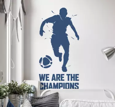 Muurstickers tienerkamer voetbal silhoutte - TenStickers