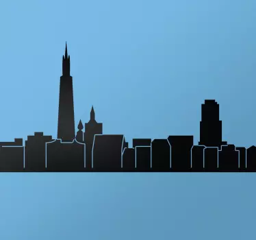 Skyline Antwerpen Muursticker - TenStickers
