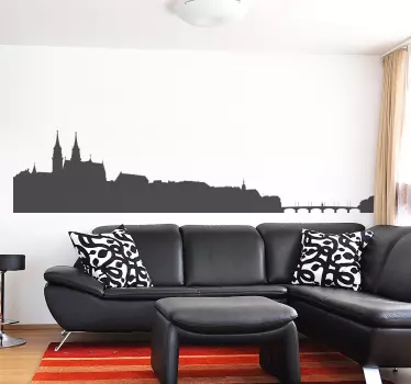 Skyline Basel Muursticker - TenStickers
