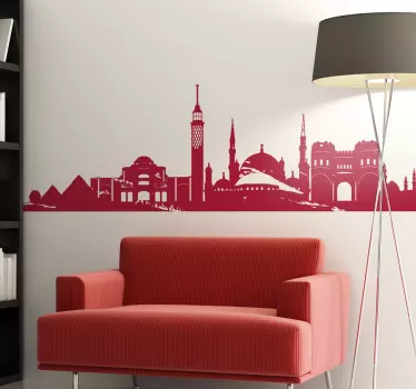 Skyline Cairo Egypte sticker! - TenStickers