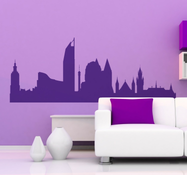 Skyline Den Haag stad Nederland sticker - TenStickers