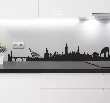 Skyline Muursticker Sevilla - TenStickers