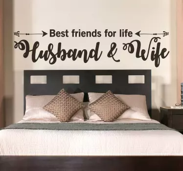 Slaapkamer muursticker best friends for life - TenStickers