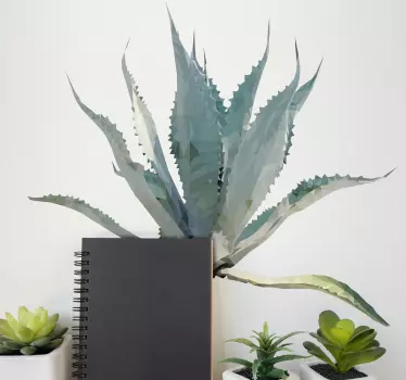 Veelhoekige plant muursticker - TenStickers