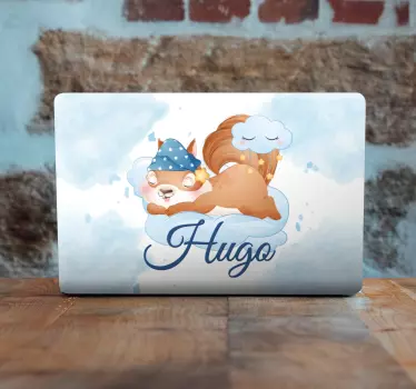 Slapende eekhoorn ontwerp sticker bed hoofdeinde - TenStickers