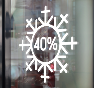 Sneeuwvlok aanbieding korting sticker - TenStickers