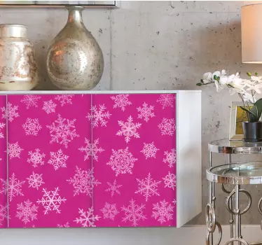 Kerst sticker sneeuwvlokkenpatroon overlay - TenStickers