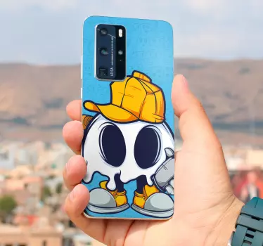 Huawei sticker spookfiguur met hoed - TenStickers