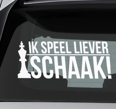 Spelen schaken auto zelfklevende sticker - TenStickers