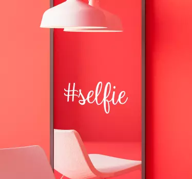 Spiegelsticker #selfie - TenStickers