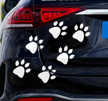 Sporen van beren sticker voor op auto - TenStickers