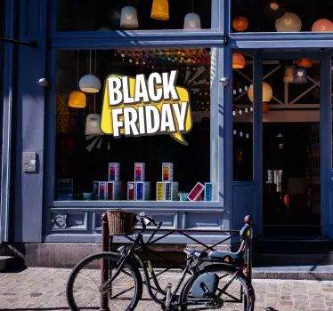 Black friday spraak wolkje sticker - TenStickers