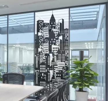 Stad skyline raamfolie - TenStickers