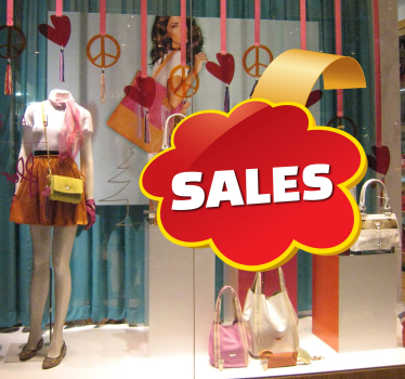 Sticker aanbieding rode wolk - TenStickers